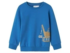cobaltblå sweatshirt med en kran fra Name It 13244721 star sapphire